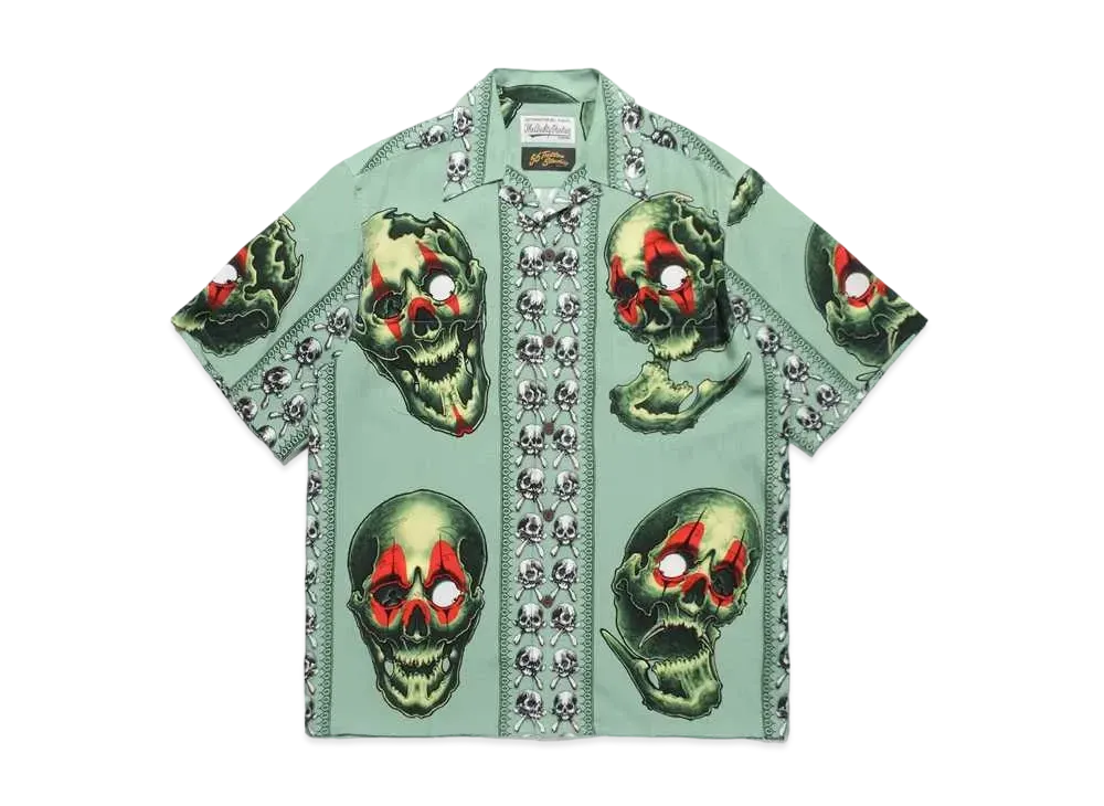 WACKO MARIA PARADISE TOKYO Summer Festival 56 Tattoo Studio Hawaiian Shirt "Mint"