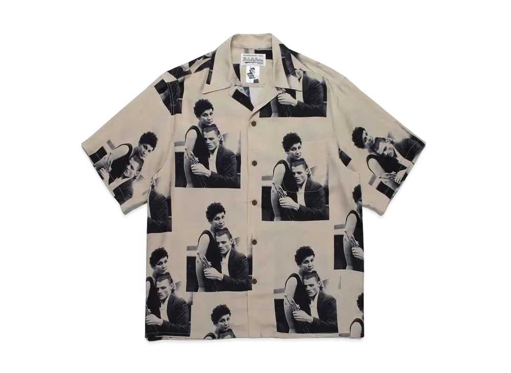 WACKO MARIA PARADISE TOKYO Summer Festival Chet Baker Hawaiian Shirt "Light Brown"