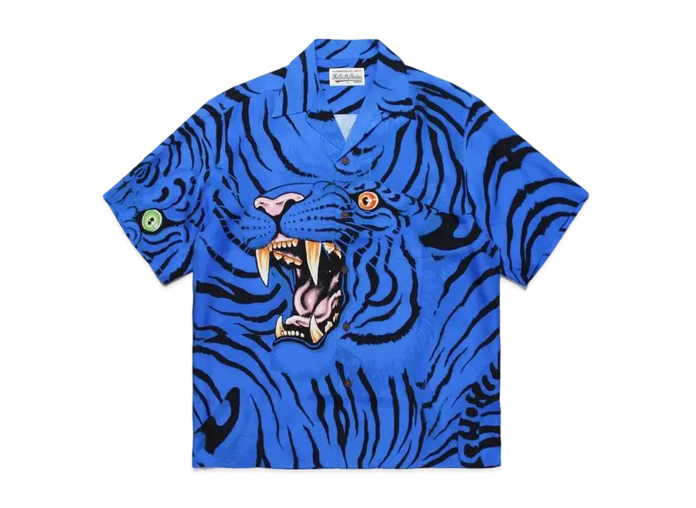 WACKO MARIA TIM LEHI Hawaiian Shirt "Blue"
