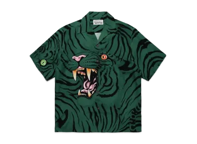 WACKO MARIA TIM LEHI Hawaiian Shirt "Green"