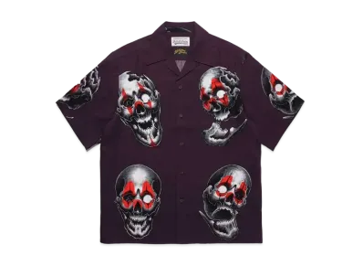 WACKO MARIA 56 Tattoo Studio Hawaiian Shirt "Purple"