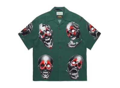 WACKO MARIA 56 Tattoo Studio Hawaiian Shirt "Green"