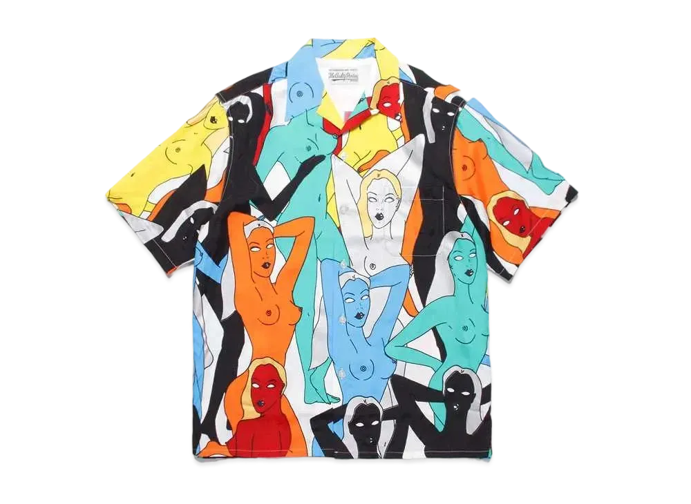 WACKO MARIA TENGOKUTOKYOHYAKUJOEZU Hawaiian Shirt "White"