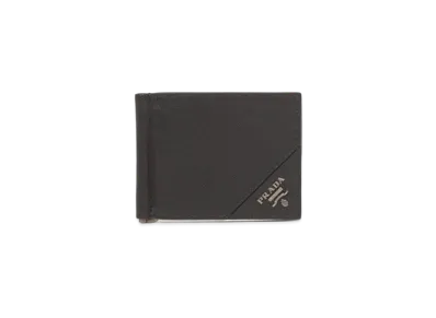 PRADA Saffiano Leather Wallet "Black"