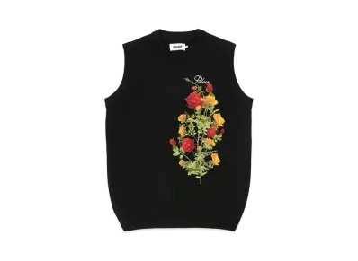 PALACE ROSE KNIT VEST "Black"