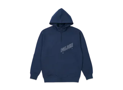PALACE SLANT 1/4 ZIP HOOD "Blue"