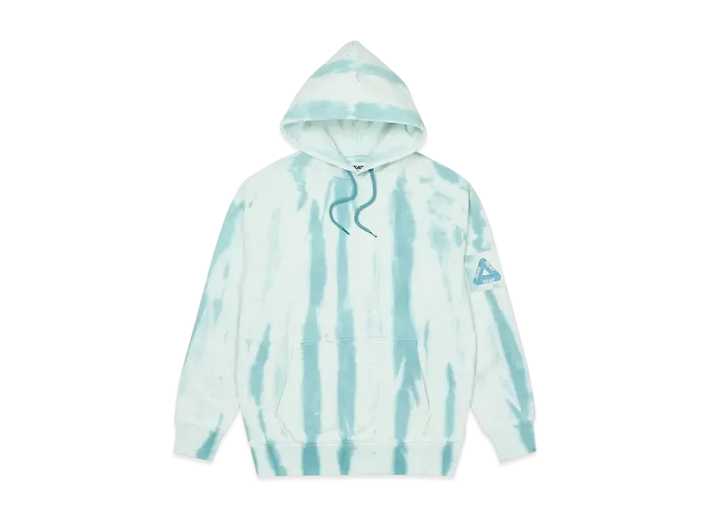 PALACE ZEBRA TIE DYE HOOD "Teal"