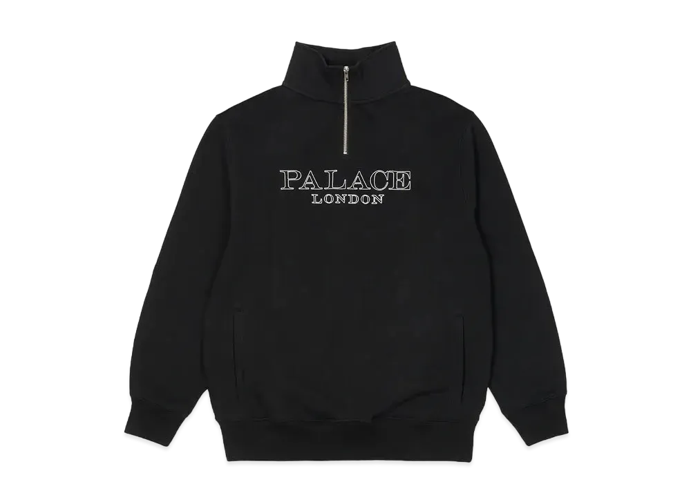 PALACE 1/4 ZIP FUNNEL "Black"