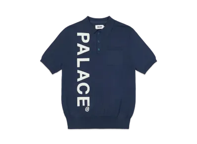 PALACE INTARSIA FONT POLO "Navy"