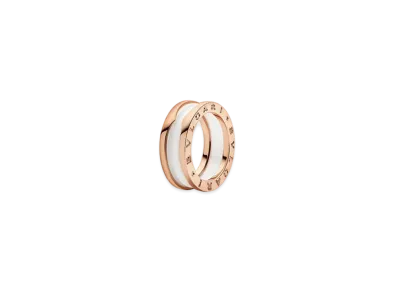 BVLGARI B.Zero1 Ring "Pink Gold/Ceramic"
