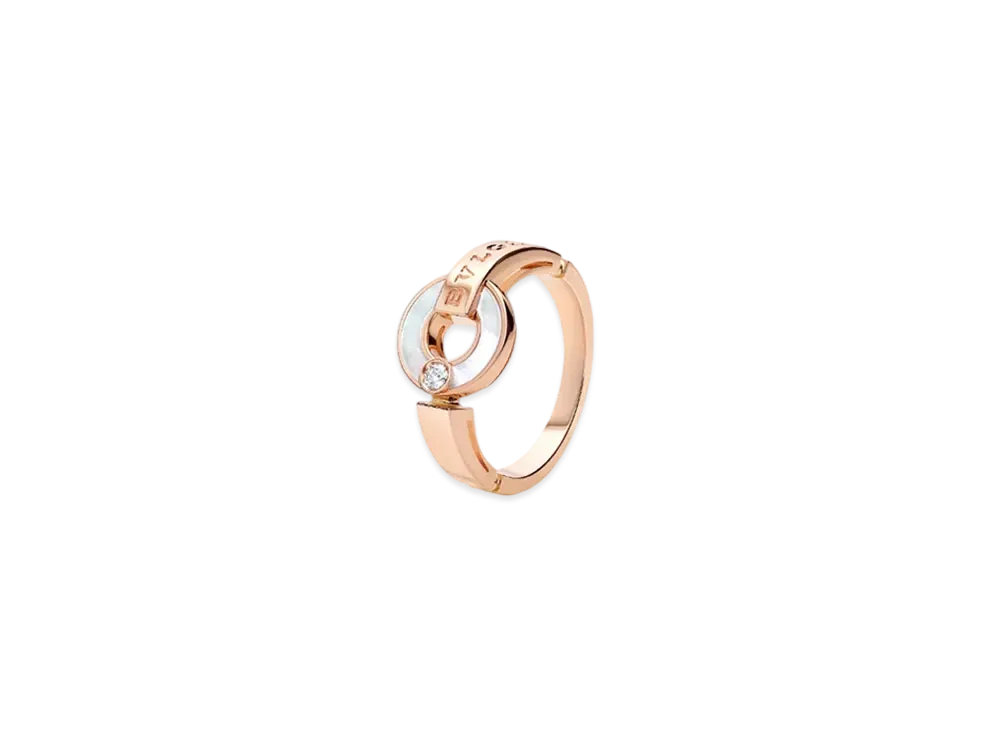 BVLGARI Bulgari Bulgari Ring Diamond Mother of Pearl "Pink Gold" 357515