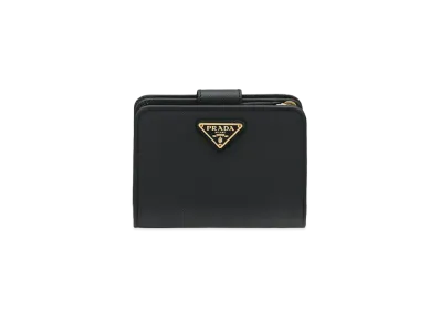 PRADA Small Saffiano Leather Wallet "Black"