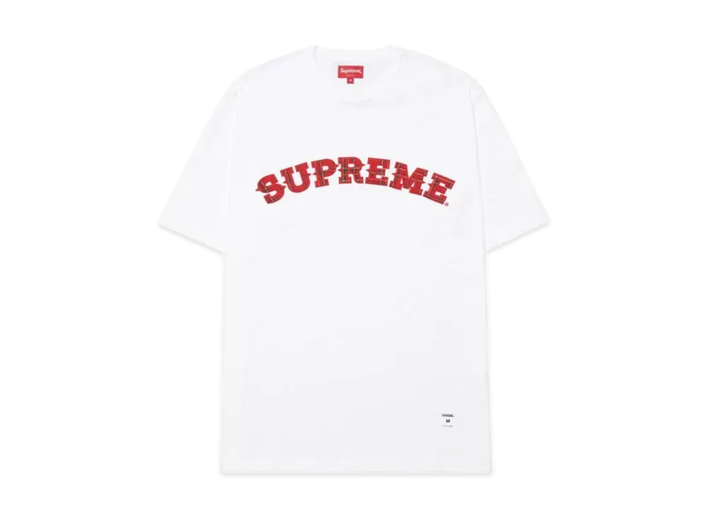 Supreme Plaid Appliqué S/S Top "White"