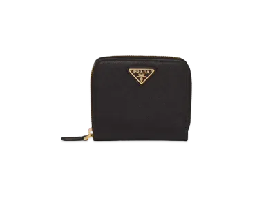 PRADA Small Saffiano Leather Wallet "Black"