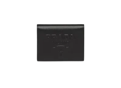 PRADA Small Saffiano Leather Wallet "Black"
