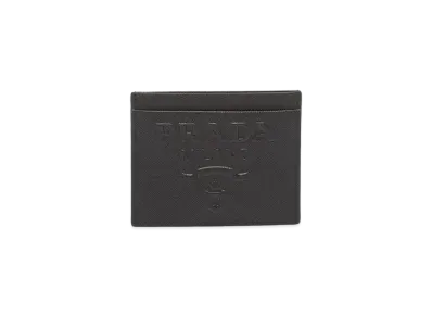 PRADA Saffiano Leather Card Holder "Black"
