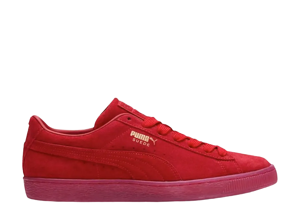 プーマ スウェード クラシック "モノ ゴールド/レッド"