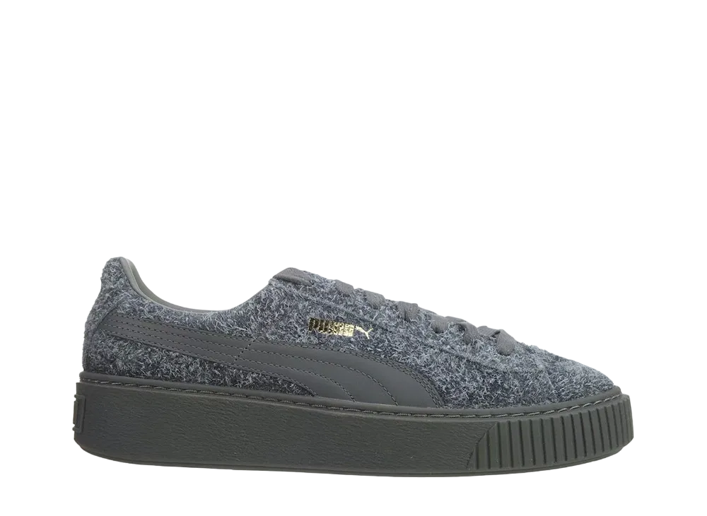 プーマ ウィメンズ スウェード プラットフォーム エレメンタル "スティール グレイ"
