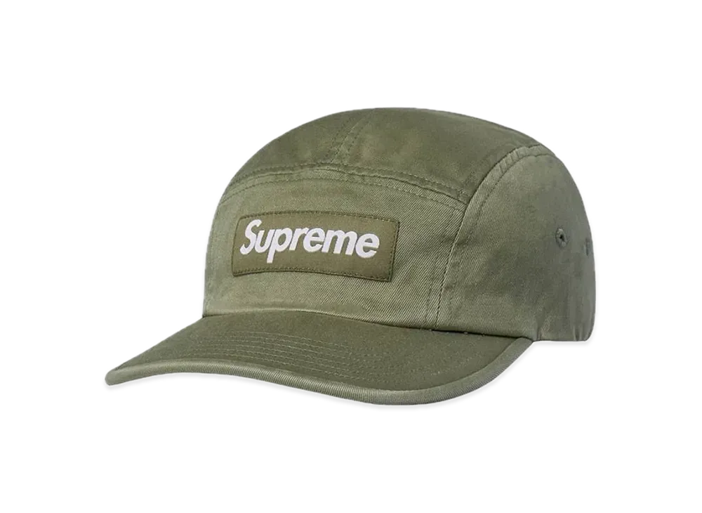 シュプリーム ウォッシュド チノ ツイル キャンプ キャップ "オリーブ"(21SS)