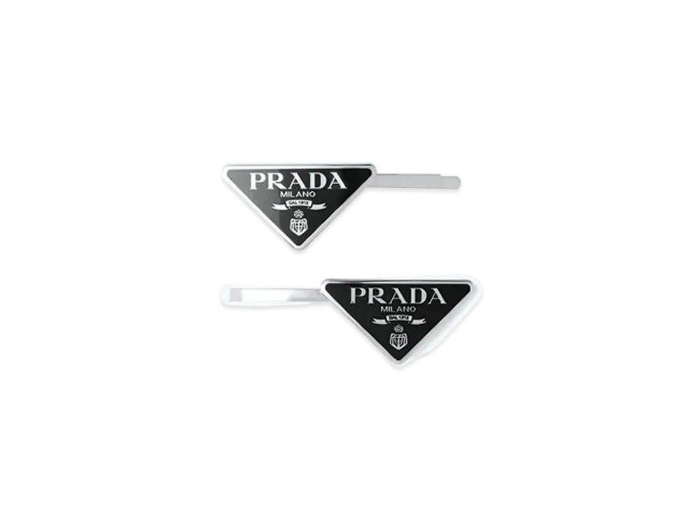 プラダ メタル ヘアクリップ "ブラック" 1IF051_2BA6_F0002