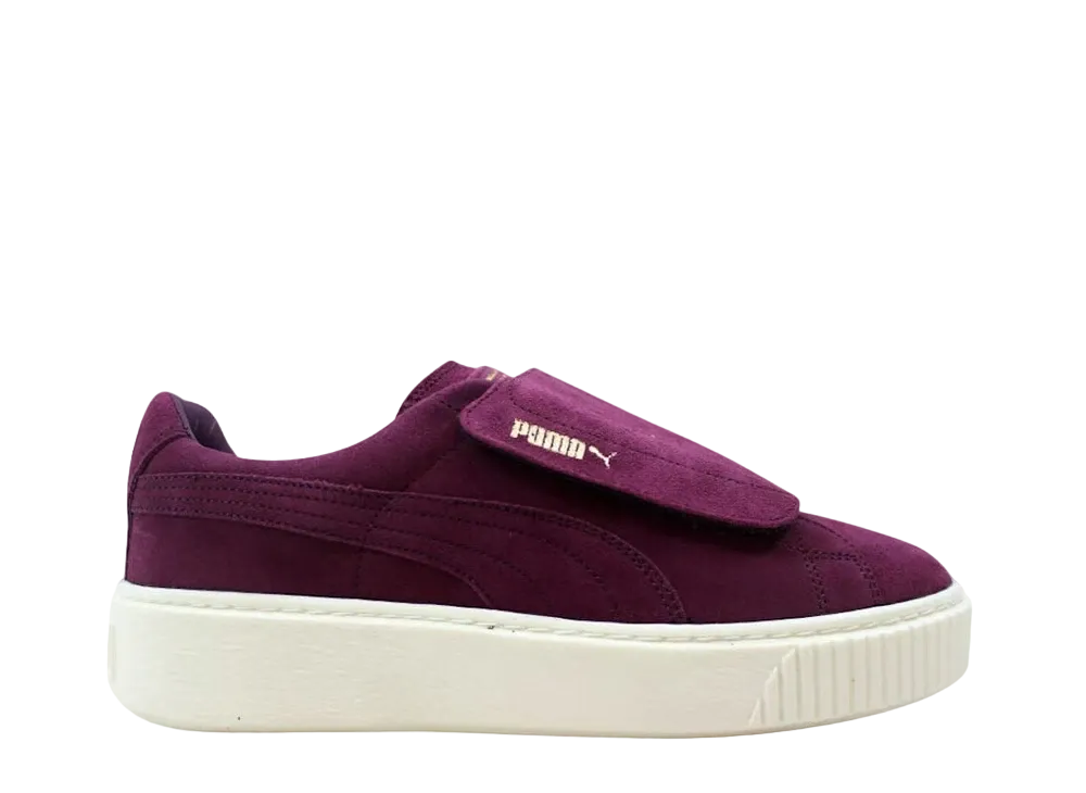 プーマ ウィメンズ スウェード プラットフォーム ストラップ "ディープ パープル マシュマロ"