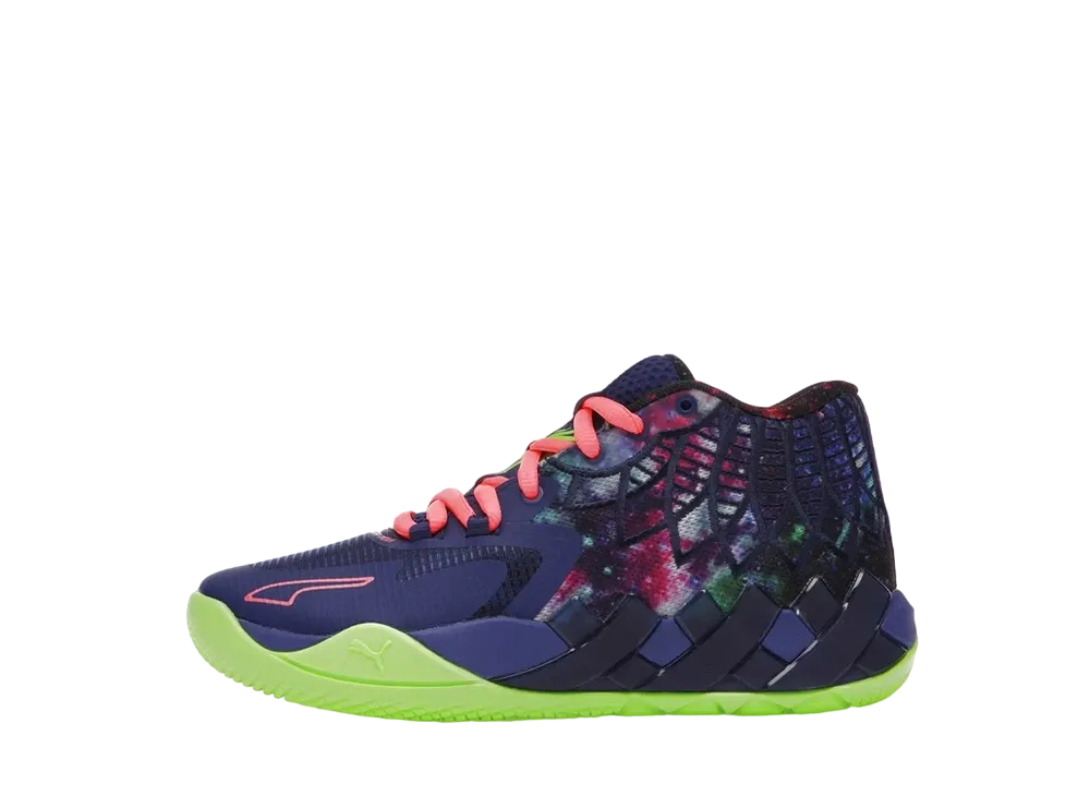 プーマ GS ラメロ・ボール MB.01 ギャラクシー "エレクトロ ブルー/グリーン ゲコ"