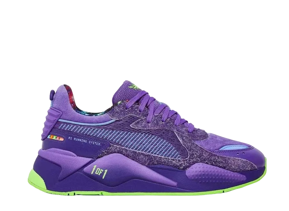 プーマ RS-X ラメロ・ボール ギャラクシー "エレクトリック パープル/プリムズ バイオレット グリーン ゲコ"