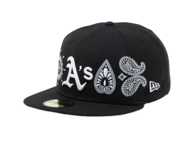 NEW ERA 59FIFTY Paisley Elements Oakland Athltiocs "Black"
