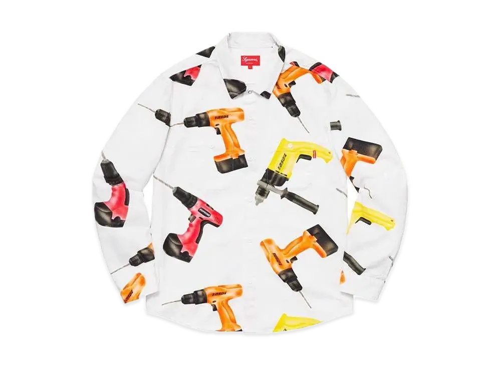 シュプリーム ドリル ワーク シャツ "ホワイト"