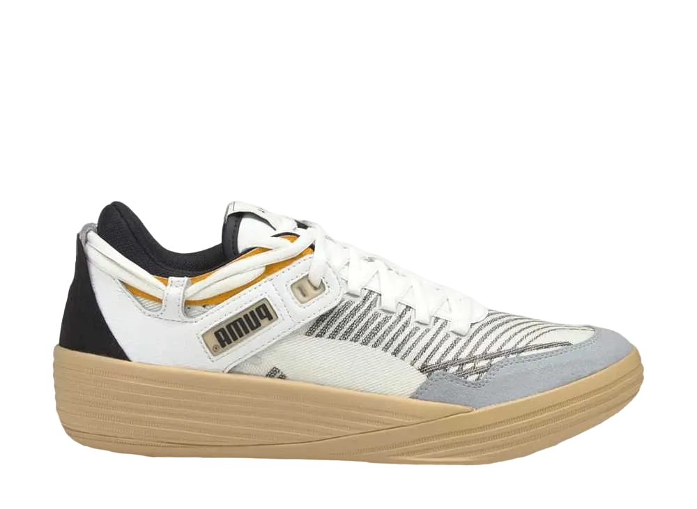 Rhude × Puma Clyde All-Pro Kuzma Low "White/Black/Yellow-Gum"