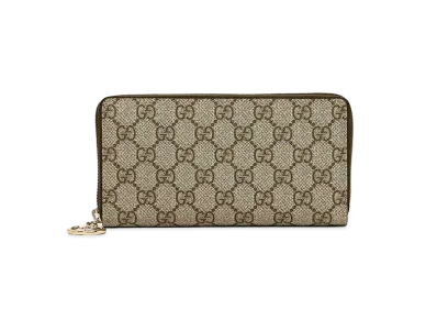 GUCCI GG Plus Zip Around Wallet "Beige/Brown"