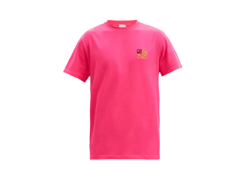 LOEWE Anagram T-shirt In Cotton "Fluo Pink"