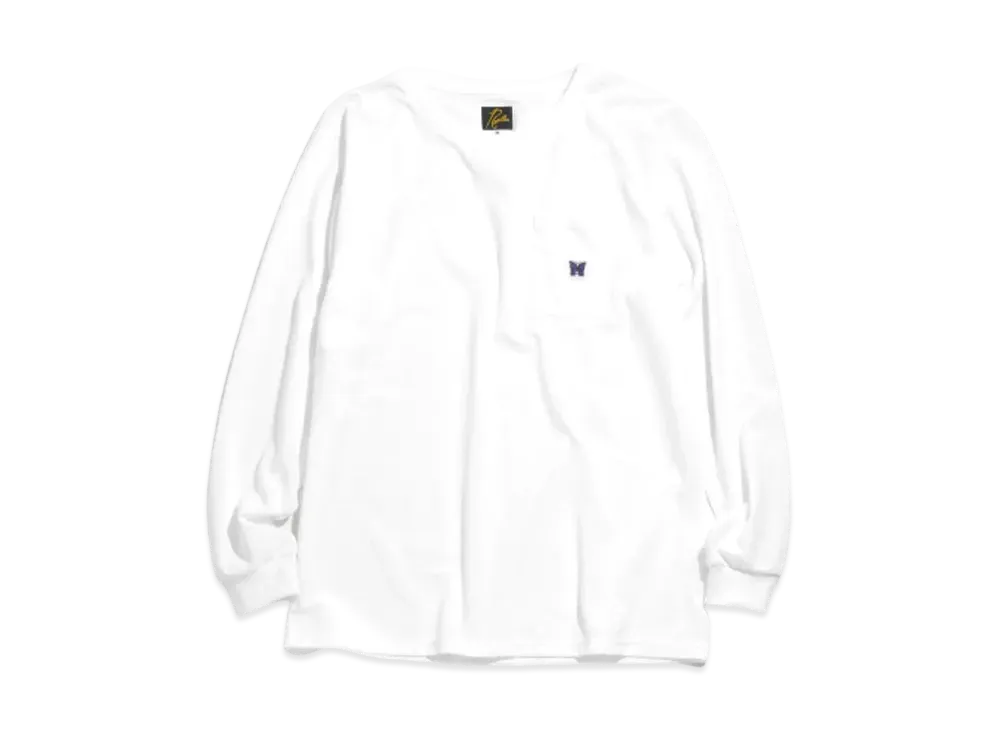 Needles L/S CREW NECK TEE - PE/C JERSEY "White"