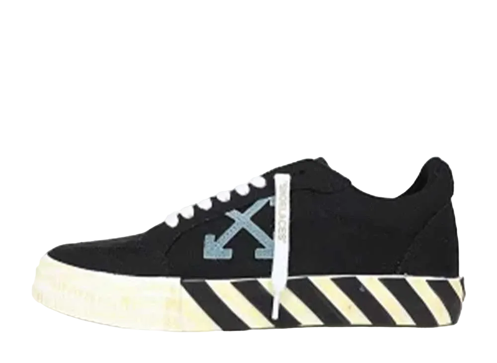 オフホワイト ロー バルカナイズ エコ キャンバス "ブラック ブルー"