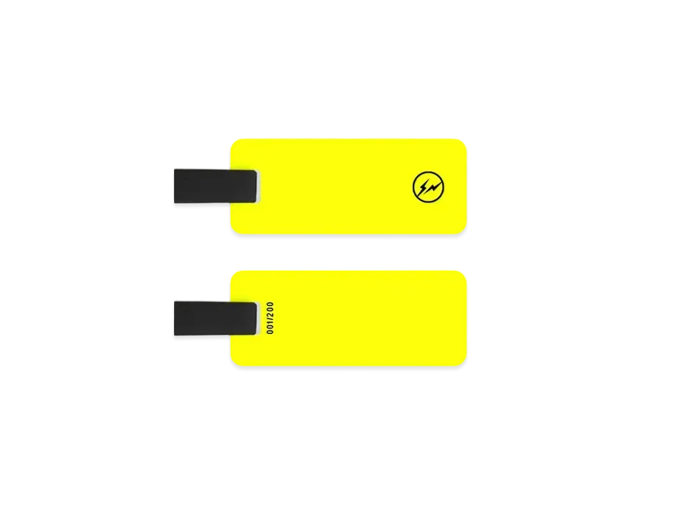 FRAGMENT CUSTOM DOUBLE SIDED Luggage Tag "Neon Yellow"