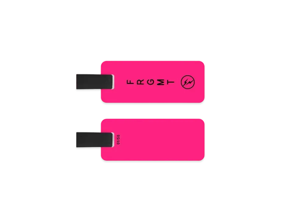 FRAGMENT CUSTOM BACK FRGMT Luggage Tag "Neon Pink"