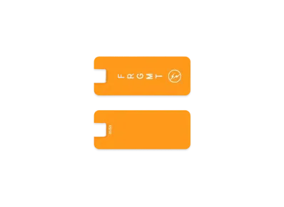 FRAGMENT CUSTOM BACK FRGMT Luggage Tag "Neon Orange"