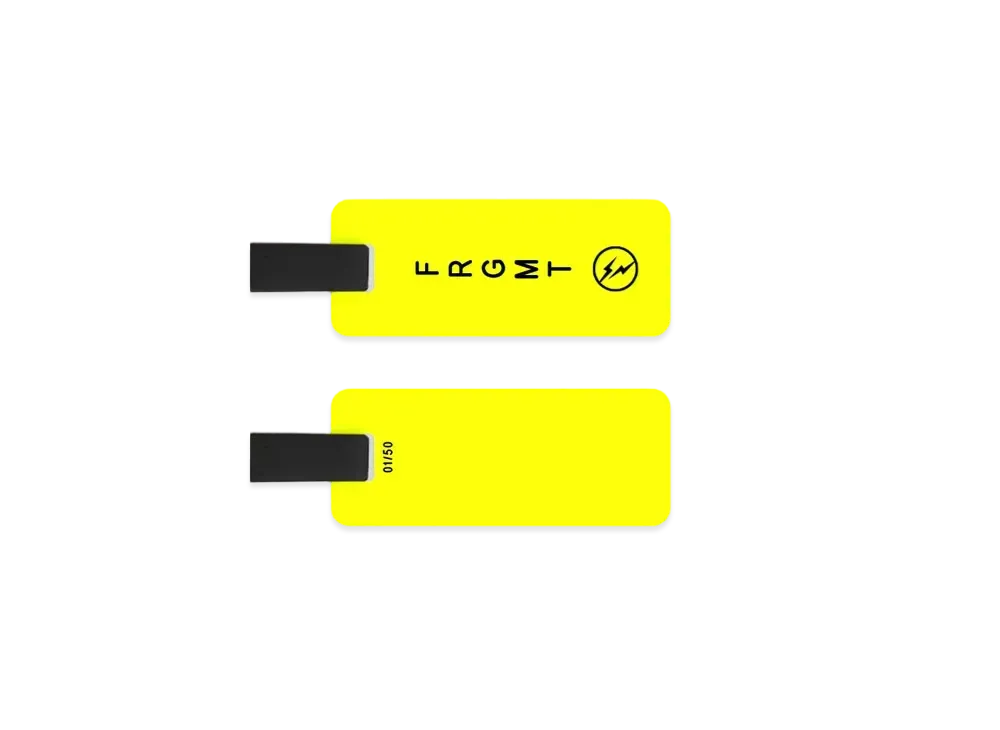 FRAGMENT CUSTOM BACK FRGMT Luggage Tag "Neon Yellow"
