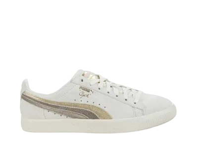 Puma Women's Clyde Metal Leather "Whisper White Gold Bronze"