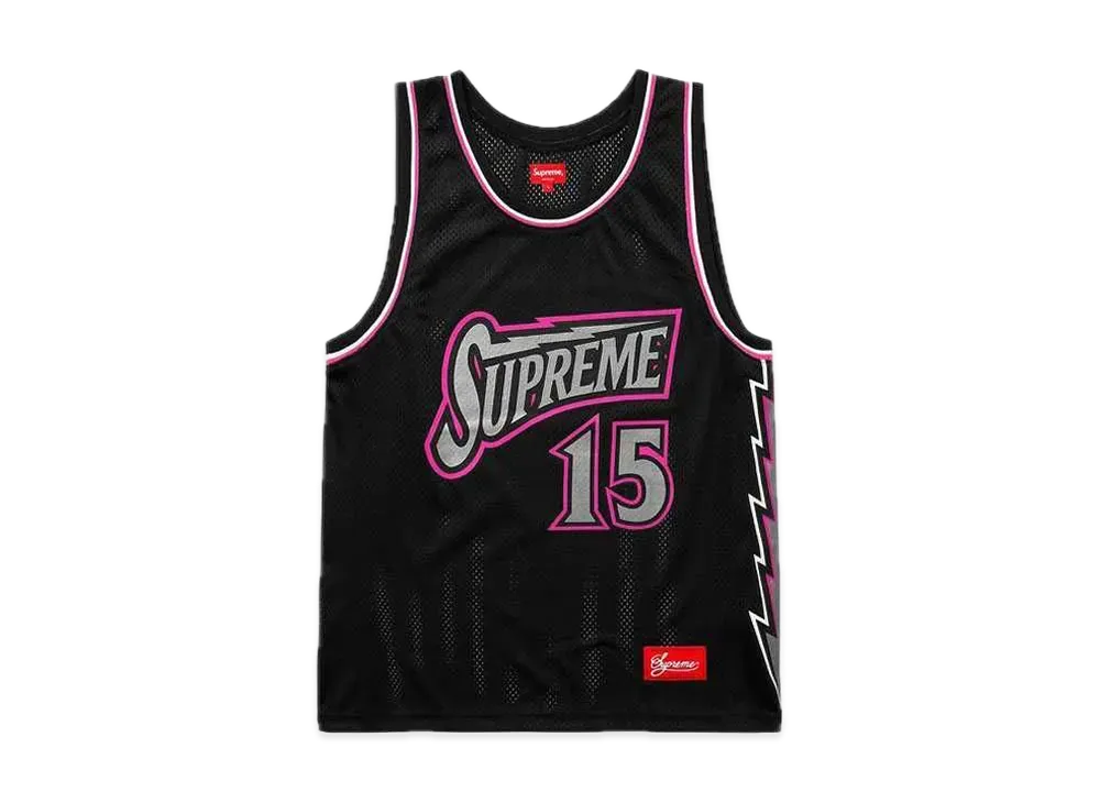 Supreme Bolt Basketball Jersey "Black"