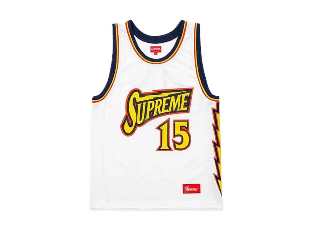 Supreme Bolt Basketball Jersey "White"