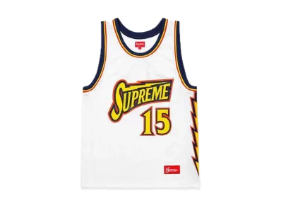 Supreme Bolt Basketball Jersey "White"