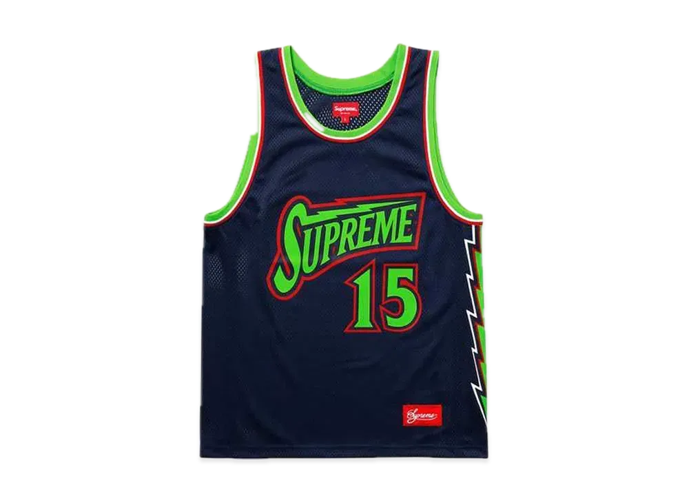 Supreme BoltBasketball Jersey ネイビーM Supreme Polartec Baseball Jersey 
