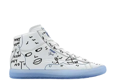 Shantell Martin × Puma Women's Clyde Mid "Puma White/Puma White"