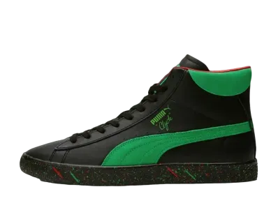 Puma Clyde Mid Elf "Puma Black/Bright Green"