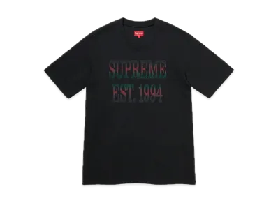 Supreme Cotton Mesh Gradient Logo S/S Top "Black"