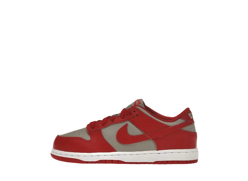 ナイキ PS ダンク ロー "ミディアム グレイ/バーシティ レッド ホワイト"(キッズ)