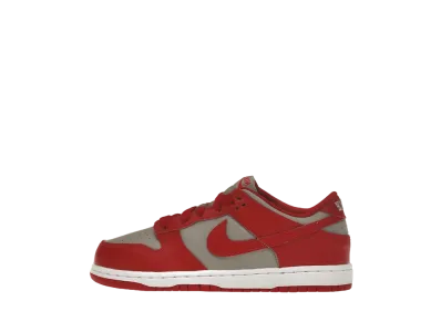 ナイキ PS ダンク ロー "ミディアム グレイ/バーシティ レッド ホワイト"(キッズ)