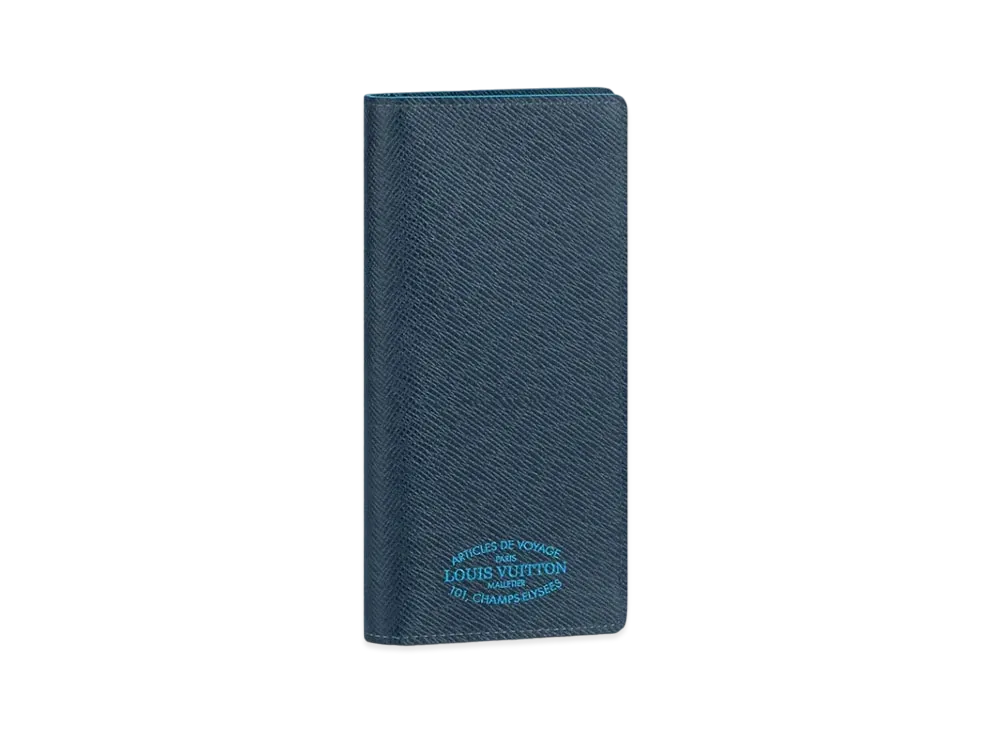 Louis Vuitton Portefeuille Brazza NM Taiga "Blue Marine"