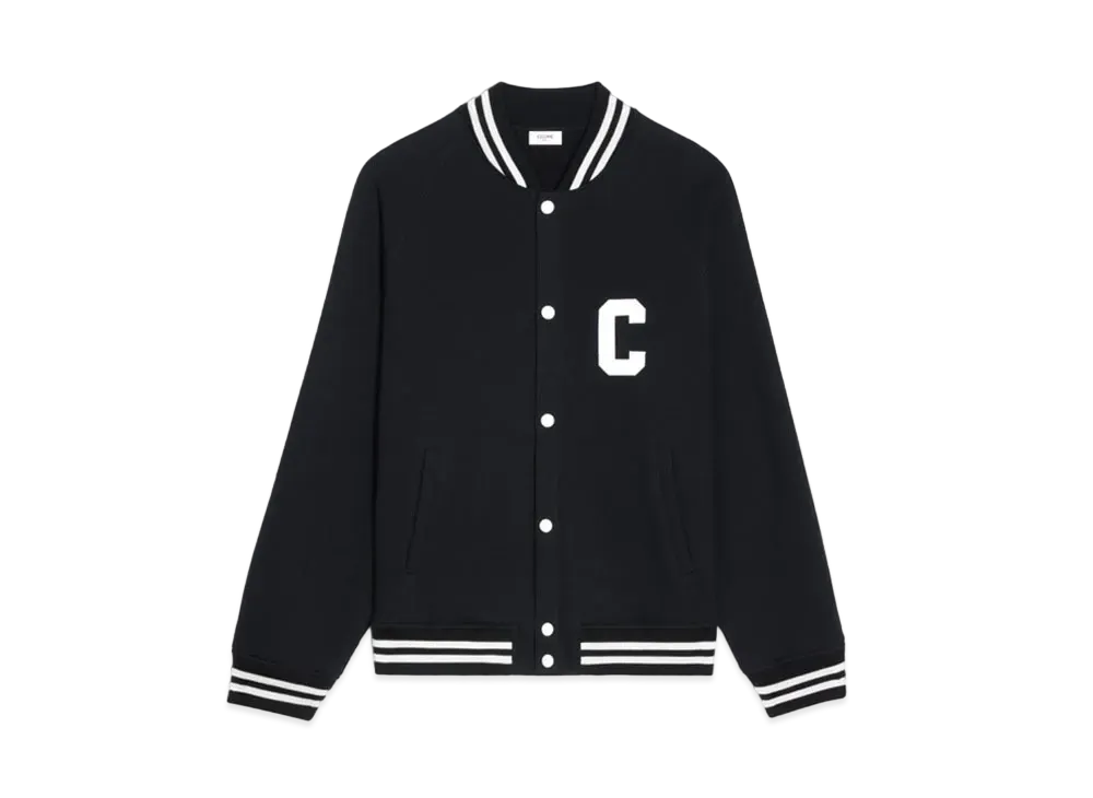 CELINE College Teddy Jacket In Fleece "Black/White"